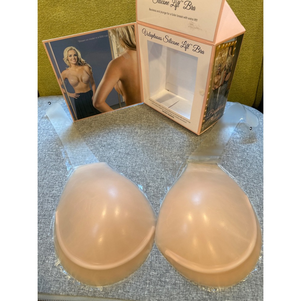 Fashion Forms Voluptuous Silicone Lift Bra Nude Backless Plunge Size C 16541 - Picture 4 of 7